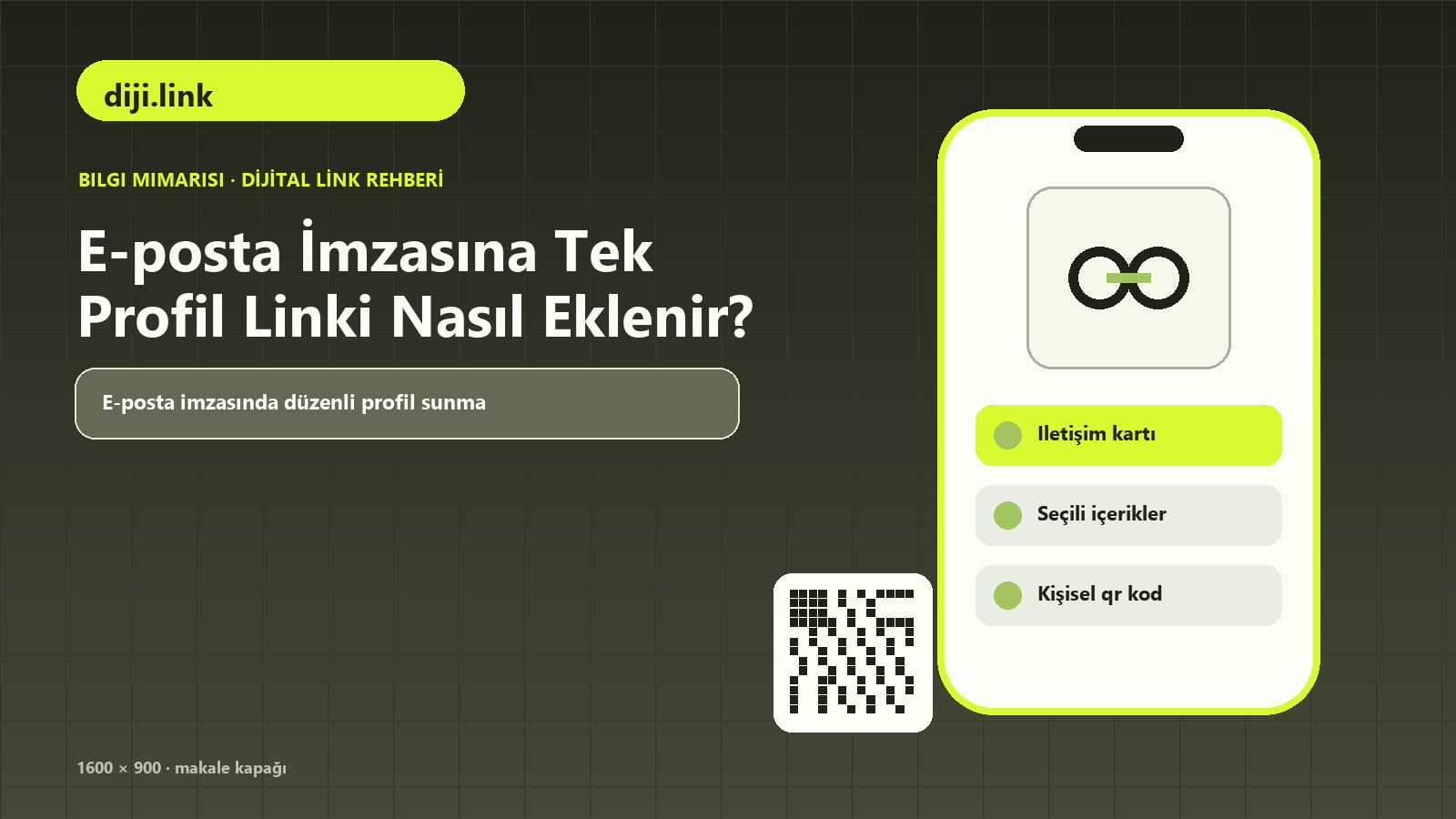 E-posta İmzasına Tek Profil Linki Nasıl Eklenir konulu diji.link rehber kapağı